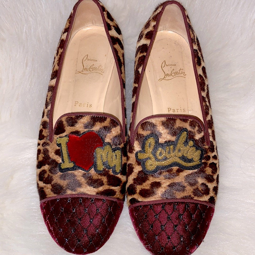 Christian Louboutin leopard loafers